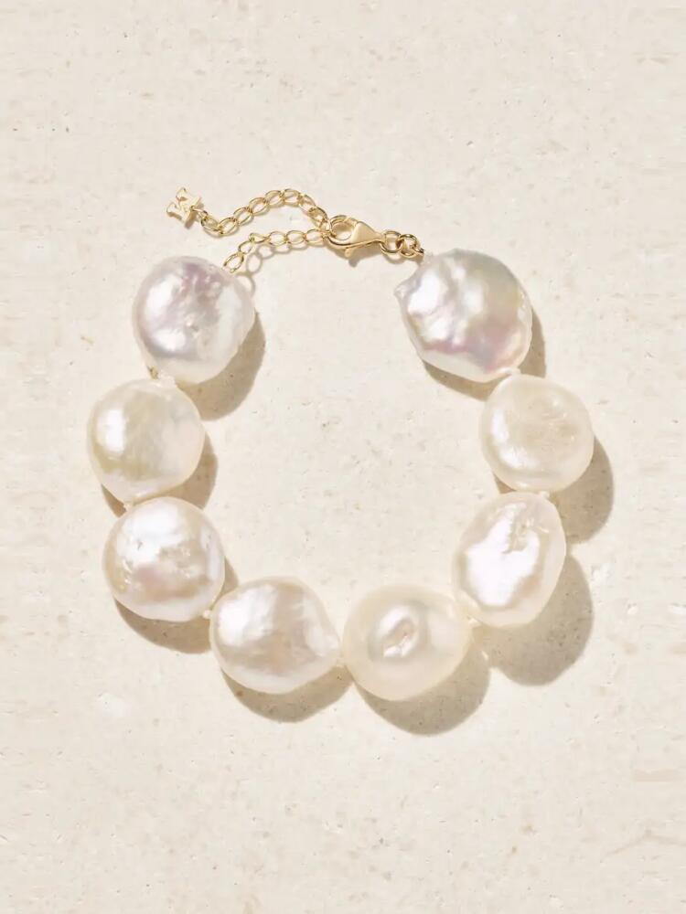 Mateo - 14-karat Gold Pearl Bracelet - Off-white Cover