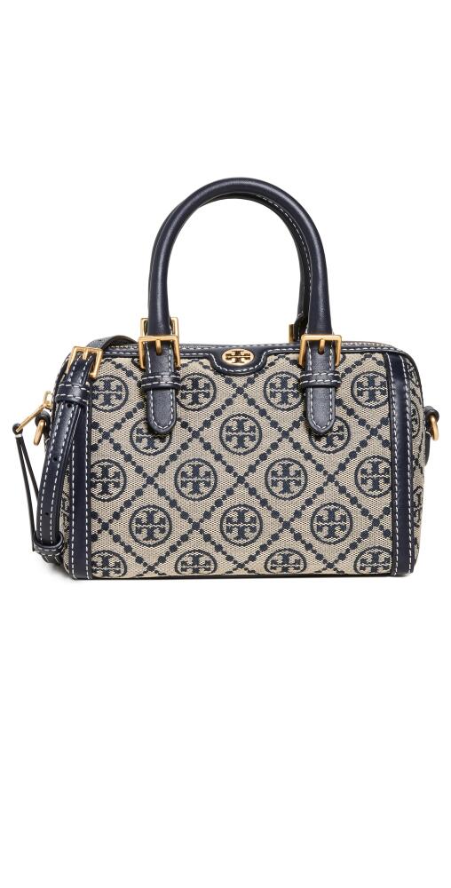 Tory Burch T Monogram Jacquard Barrel Petite Bag Tory Navy Cover