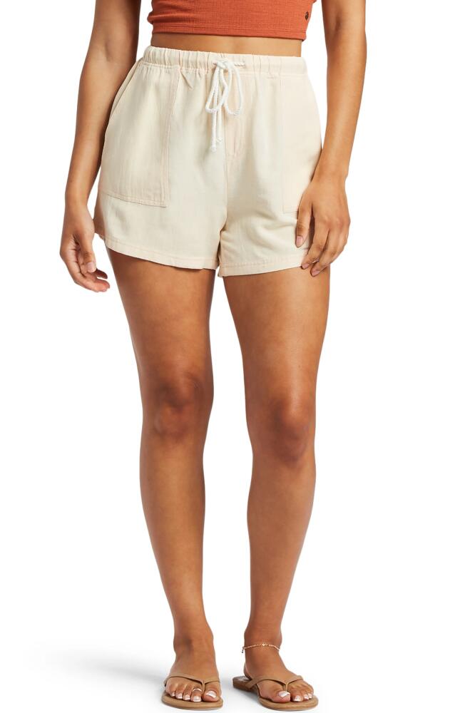 Roxy Sand & Sea Drawstring Cargo Shorts in Beige Cover