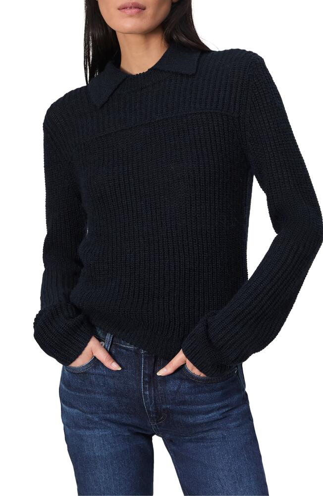 rag & bone Madix Wool & Alpaca Blend Sweater Polo in Navy Cover