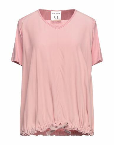 Semicouture Woman Top Pastel pink Viscose, Elastane, Acetate, Silk Cover