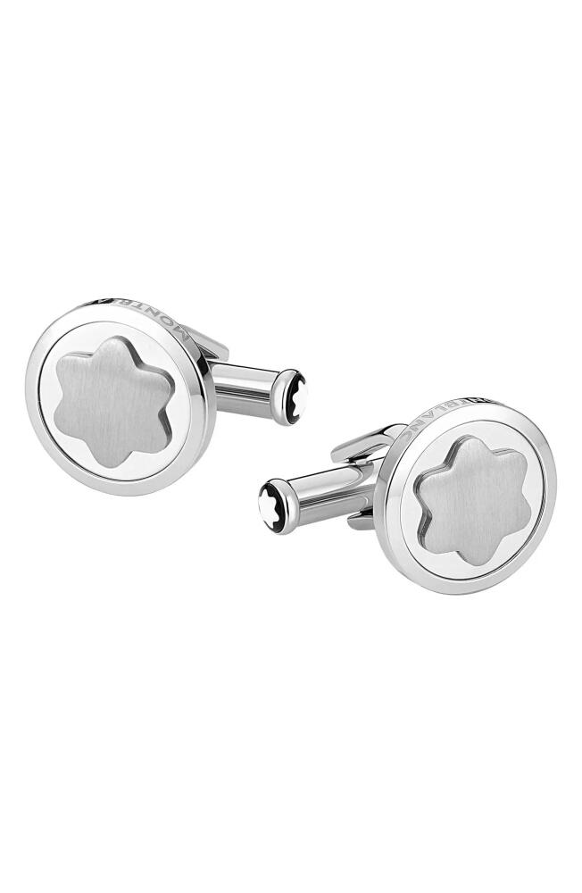 Montblanc Logo Star Cuff Links in Steel Cover