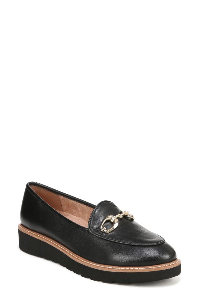 Naturalizer Adiline Bit Platform Loafer in Black Leather Cover