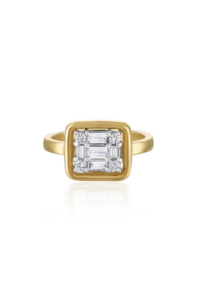 Mindi Mond Clarity Cube Diamond Ring in 18K Yellow Gold Cover