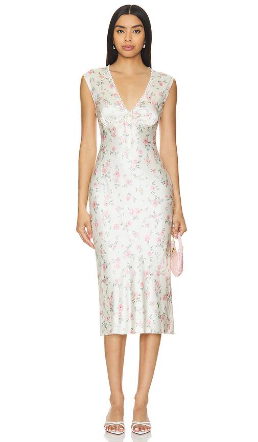 Tularosa Tina Midi Dress in Ivory Cover