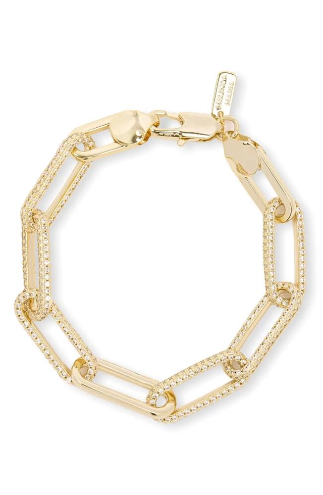 Melinda Maria Carrie Pavé Chain Link Bracelet in Gold Cover