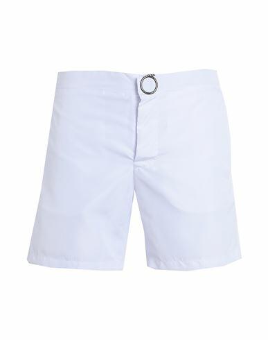 Trussardi Man Swim trunks White Polyester Cover