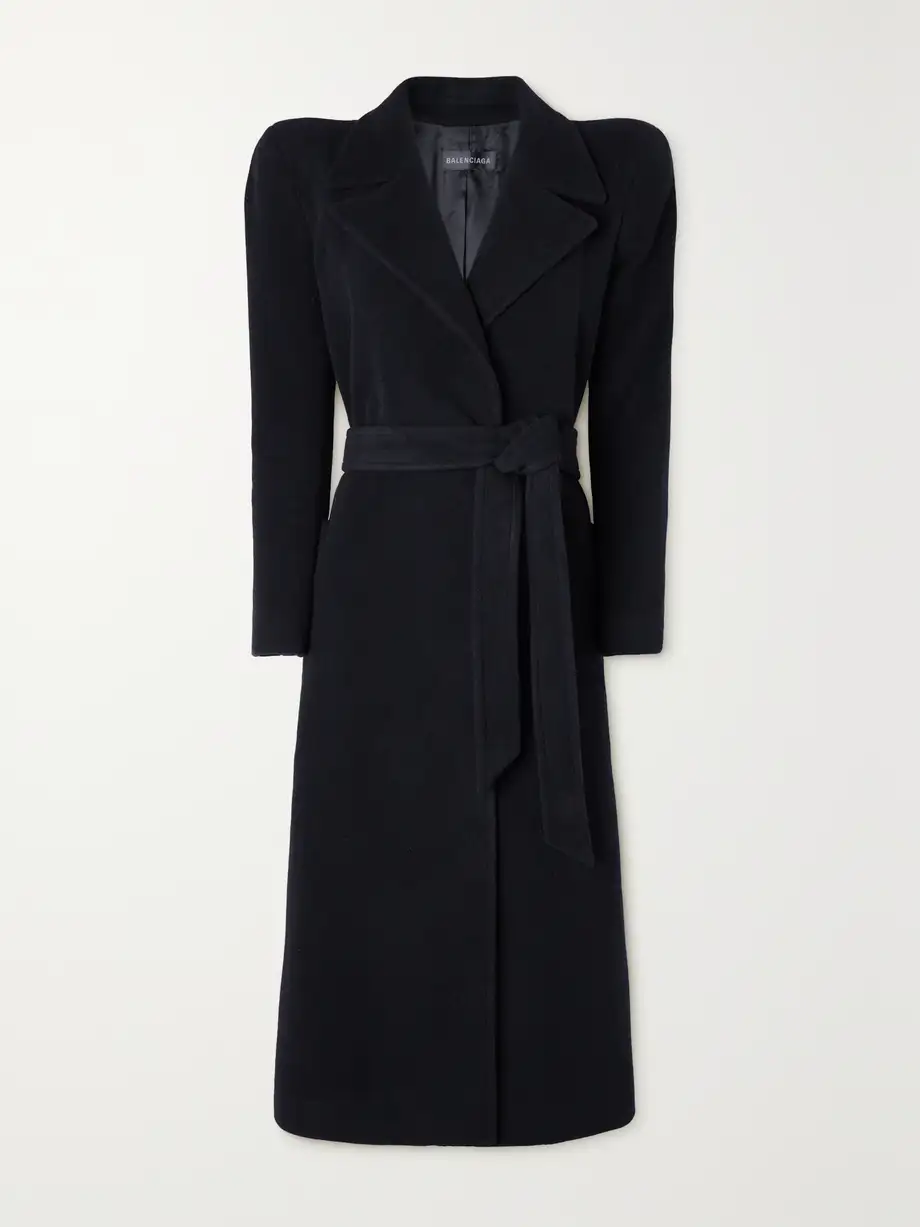 Balenciaga - Belted Cashmere-blend Coat - Black Cover