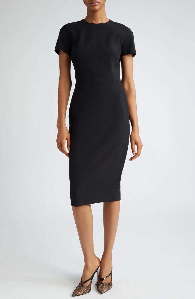 Victoria Beckham Crepe Sheath Dress in Black Cover