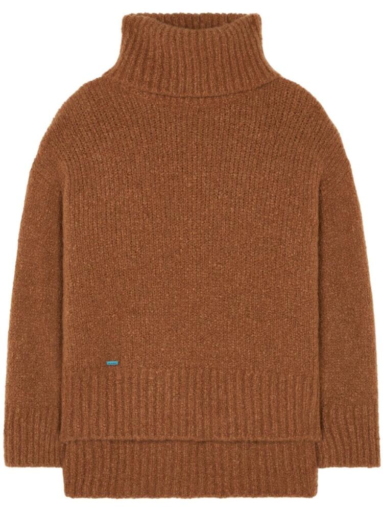 Alanui ribbed high-neck jumper - Brown Cover