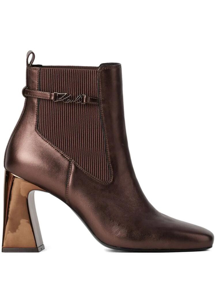 Karl Lagerfeld 90mm Astra Nova ankle boots - Brown Cover