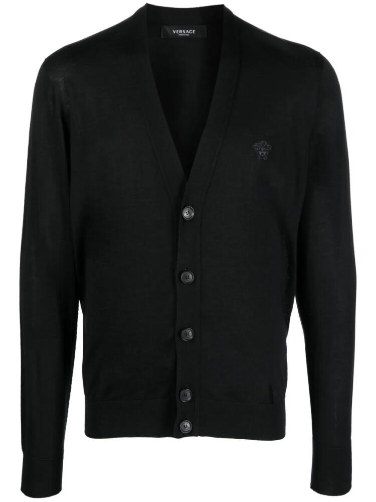 Versace Medusa Head embroidered cardigan - Black Cover