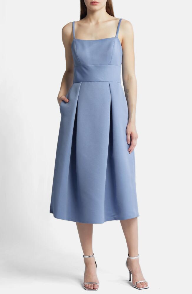 Amsale Faille Cocktail Midi Dress in Dusk Cover