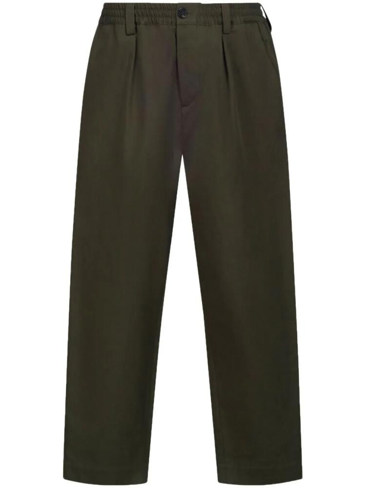 Marni cropped gabardine trousers - Green Cover