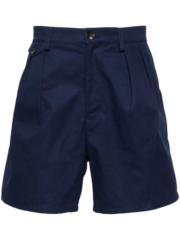 Bally pleated cotton bermuda shorts - Blue Cover