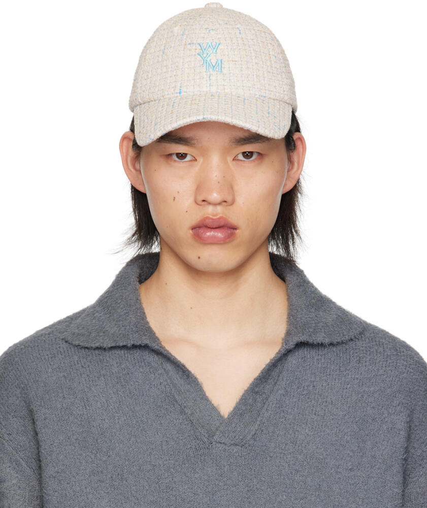 WOOYOUNGMI Off-White Tweed Logo Ball Cap Cover