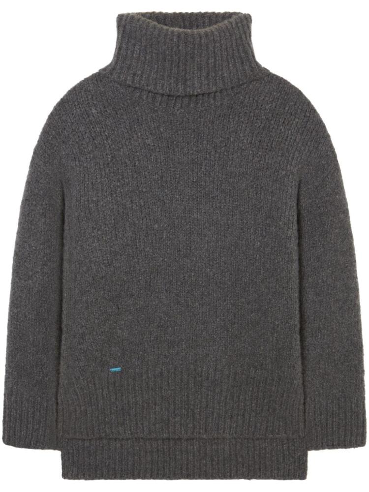 Alanui logo-tag roll-neck jumper - Grey Cover