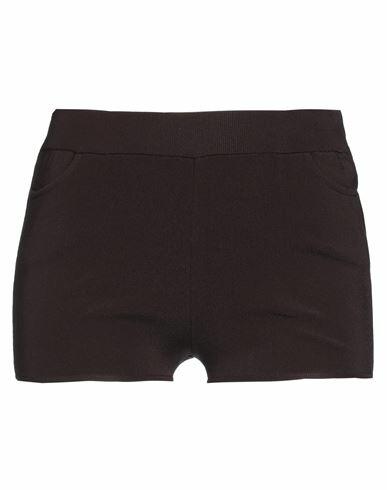 Ermanno Scervino Woman Shorts & Bermuda Shorts Dark brown Viscose, Polyester Cover