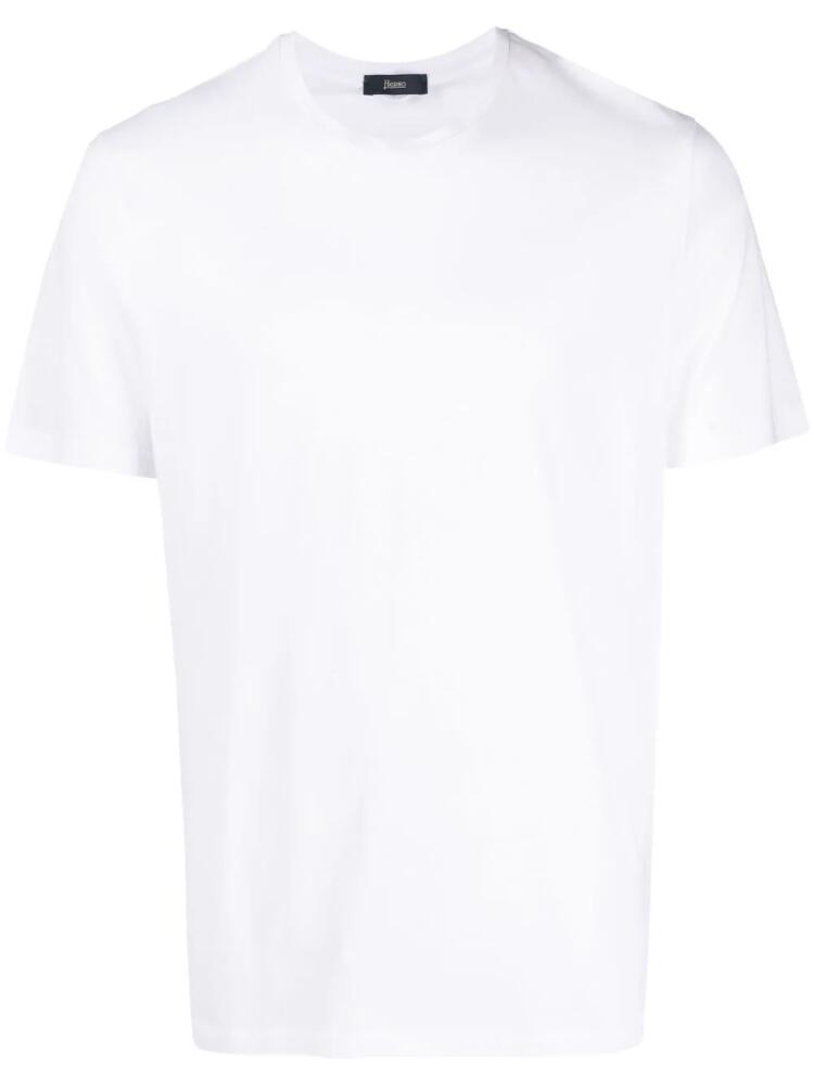 Herno logo-plaque cotton T-shirt - White Cover