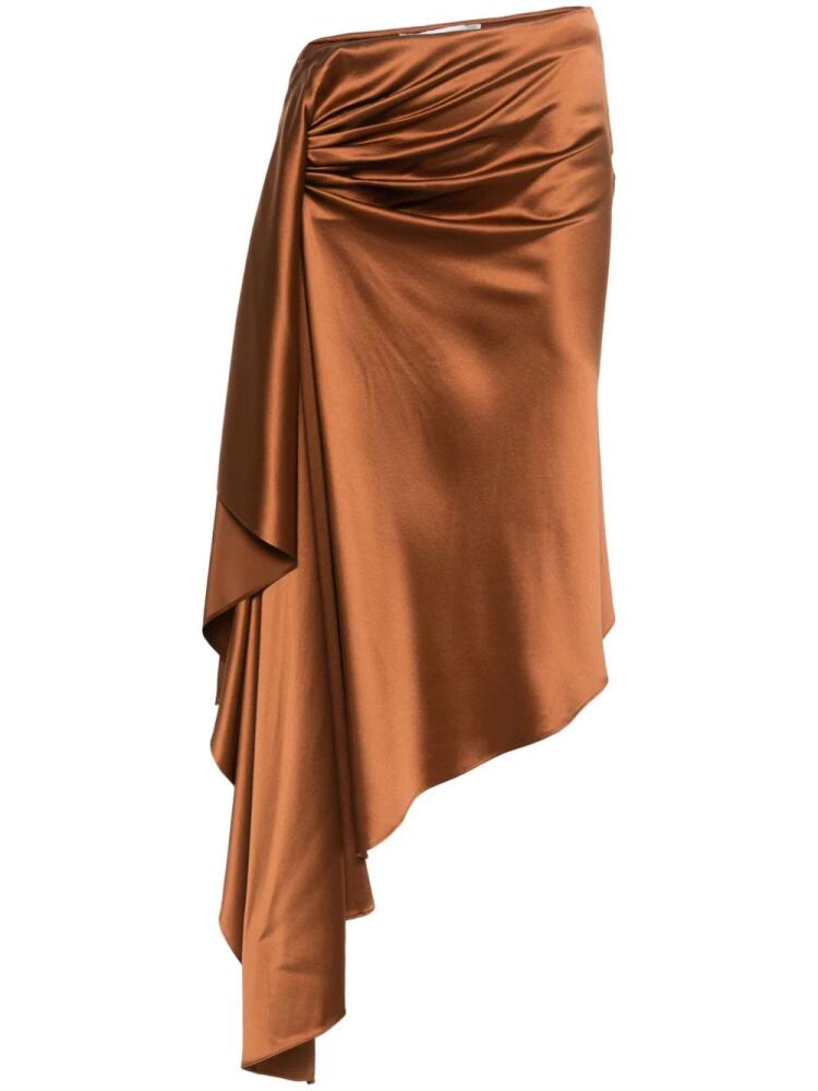 Christopher Esber Cusco silk midi skirt - Brown Cover