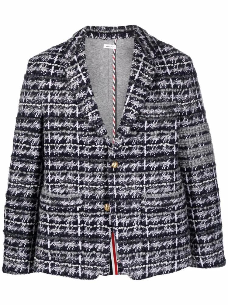 Thom Browne tweed single-breasted blazer - Grey Cover