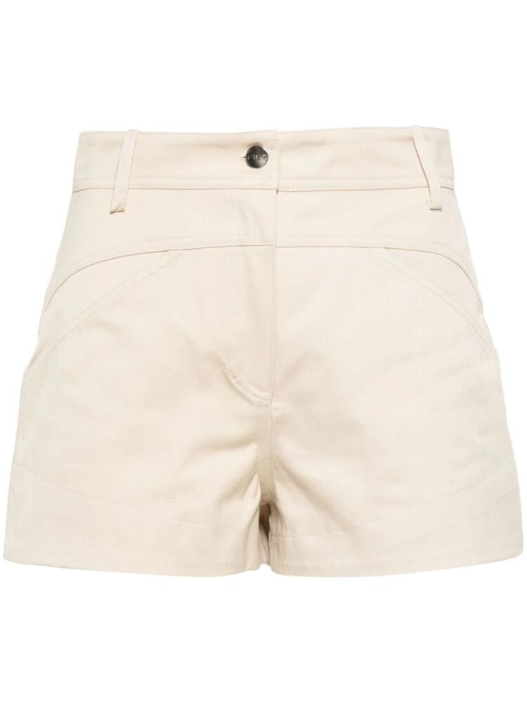 IRO Shaima cut-out cotton shorts - Neutrals Cover