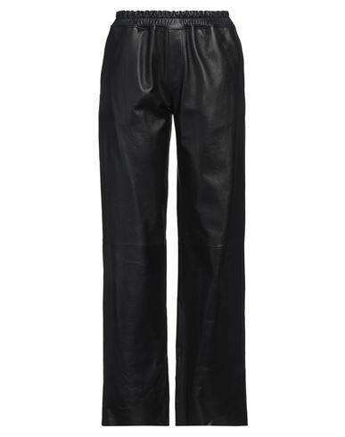 Salvatore Santoro Woman Pants Midnight blue Ovine leather Cover