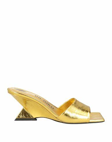 The Attico Woman Sandals Gold Leather Cover