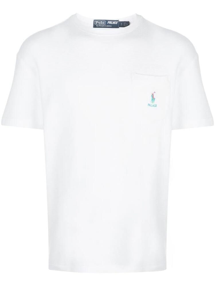 Palace x Polo Ralph Lauren logo embroidered T-shirt - White Cover