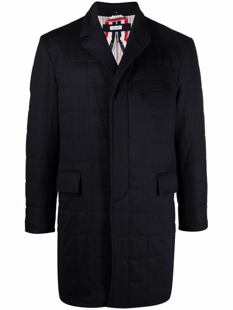 Thom Browne padded long-line jacket - Blue Cover