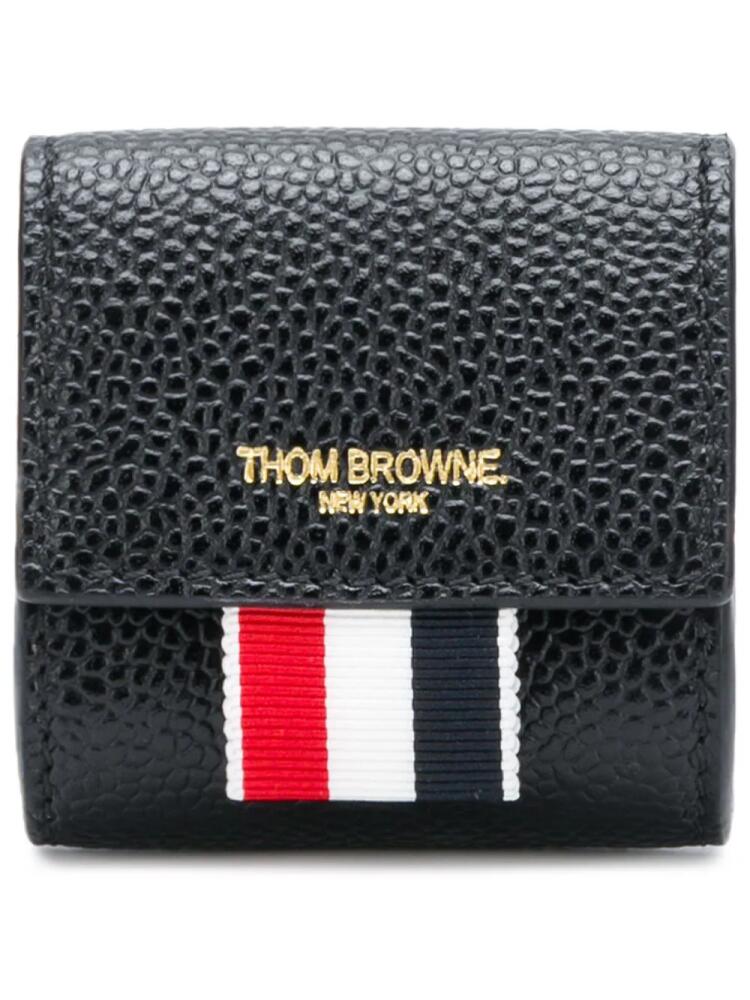 Thom Browne Small logo-stamp coin case - Black Cover