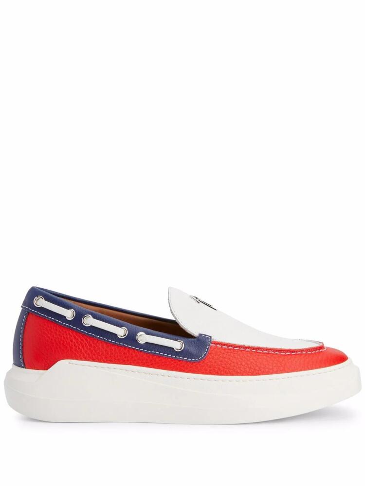 Giuseppe Zanotti Conley colour-block loafers - White Cover