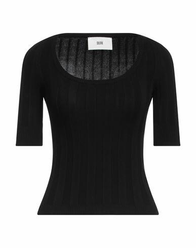 Solotre Woman Sweater Black Viscose, Polyester Cover