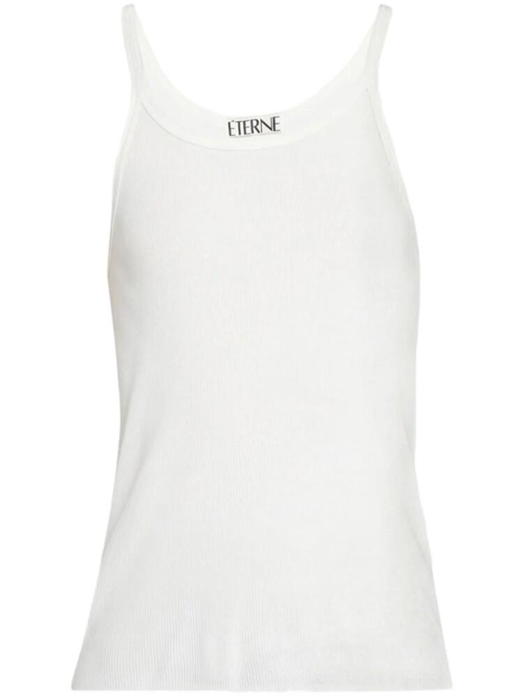 ETERNE ribbed-knit cotton tank top - White Cover