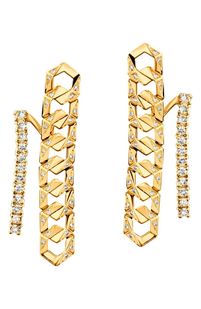 DRIES CRIEL Bond Signature Diamond Chain Ear Jackets in Yellow Gold Cover