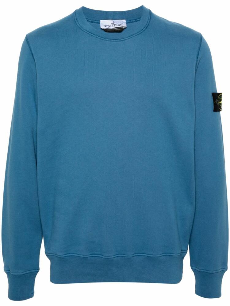 Stone Island Compass-badge cotton sweatshirt - Blue Cover