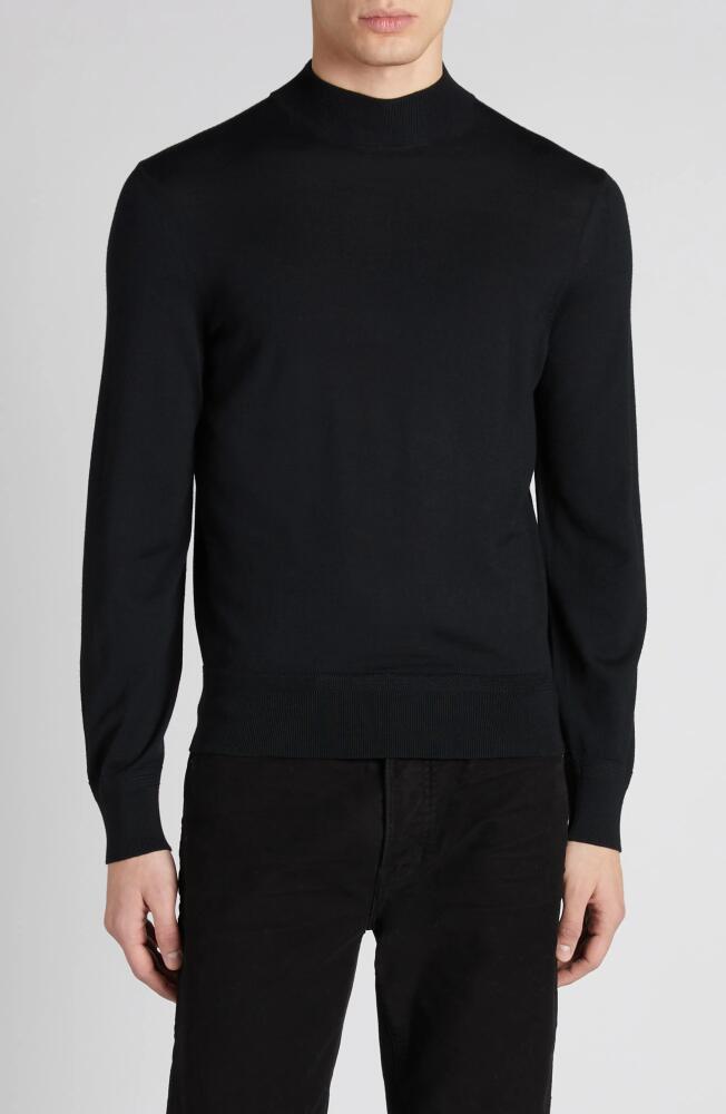 TOM FORD Cashmere & Silk Crewneck Sweater in Black Cover