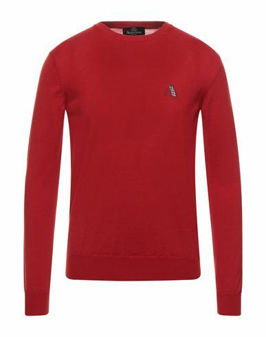 Aquascutum Man Sweater Red Virgin Wool, Cotton Cover