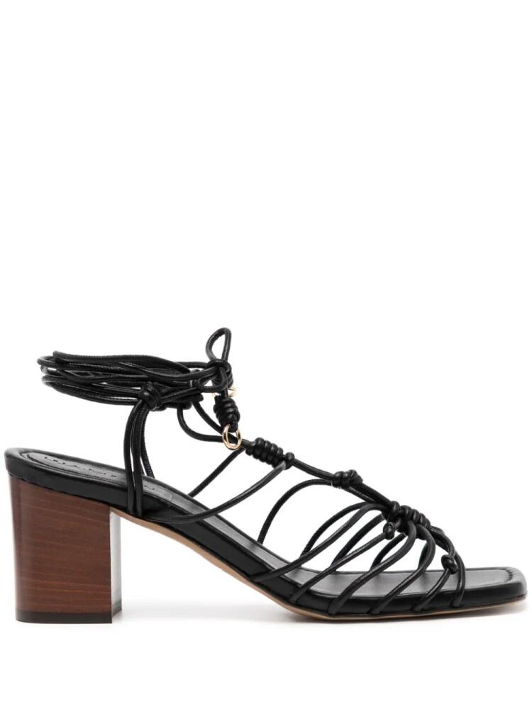 Ulla Johnson Leyna knotted leather sandals - Black Cover