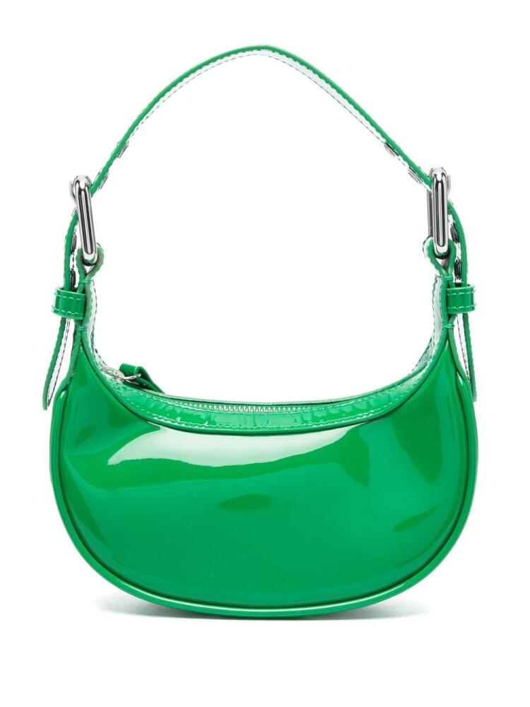 BY FAR mini Soho patent leather shoulder bag - Green Cover