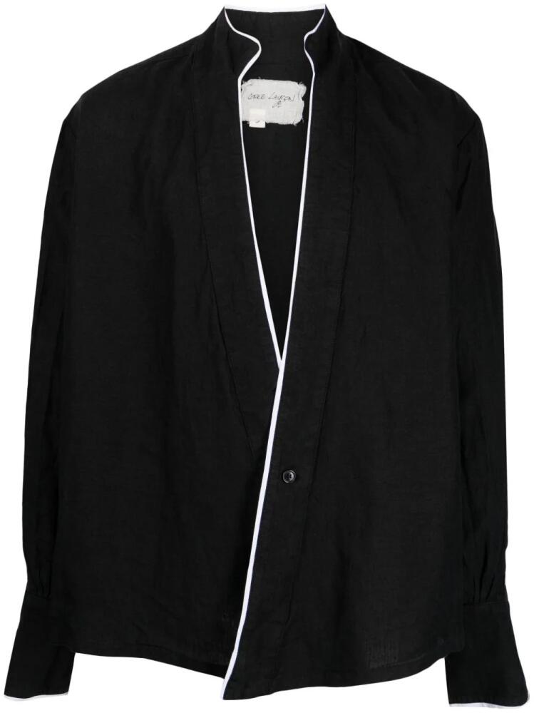 Greg Lauren piped winged cardigan - Black Cover