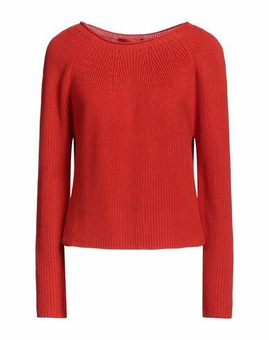 Max & co. Woman Sweater Tomato red Cotton, Modal Cover