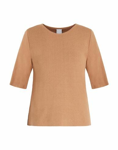 8 By Yoox Viscose Crew-neck S/sleeve Sweater Woman Sweater Camel Viscose, Polyester Cover