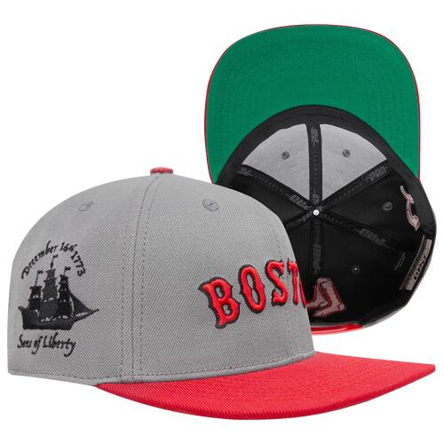 Pro Standard Pro Standard Red Sox Homage to Home Wool Snapback - Adult Gray/Red Cover