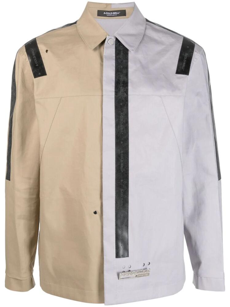 A-COLD-WALL* Mackintosh panelled shirt - Neutrals Cover