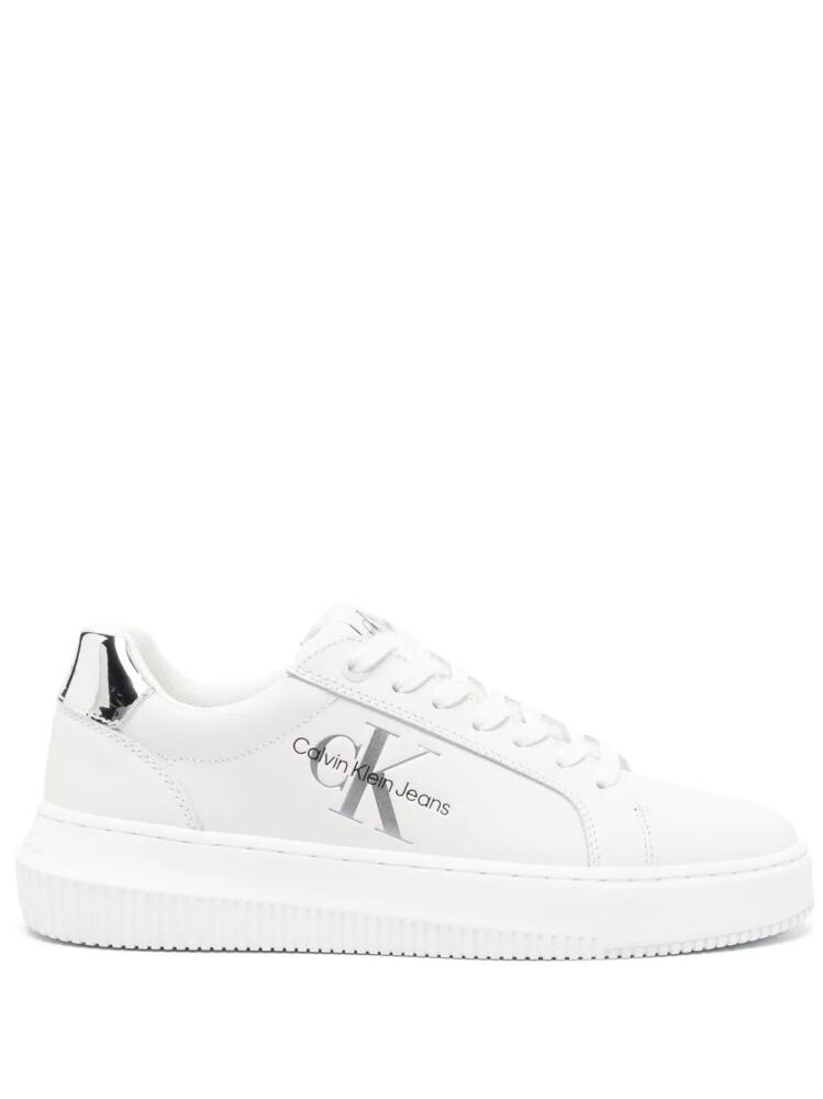 Calvin Klein low-top leather sneakers - White Cover