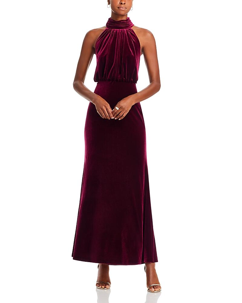 Eliza J Mock Neck Blouson Gown Cover