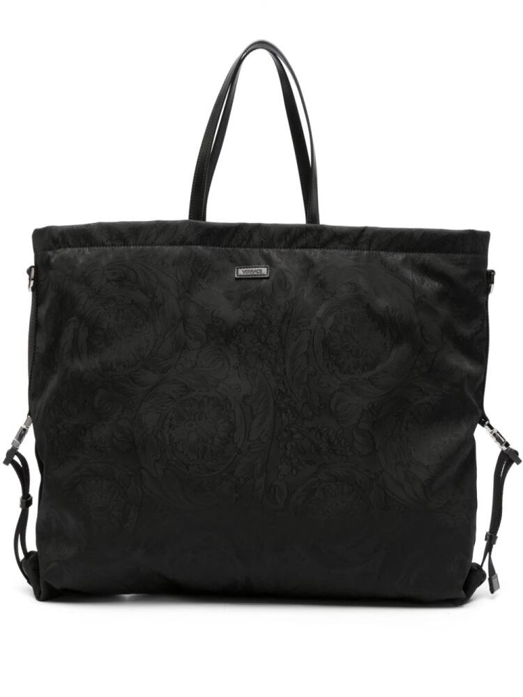 Versace Neo Nylon jacquard tote bag - Black Cover