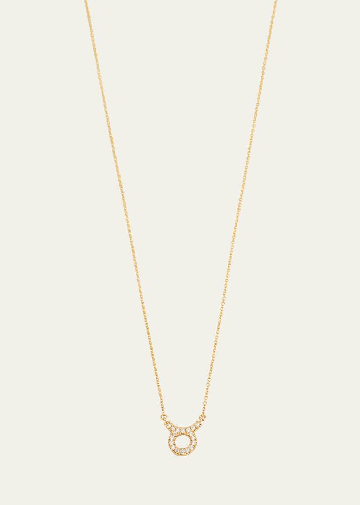 ENGELBERT Star Sign Necklace, Taurus, in Yellow Gold and White Diamonds Cover