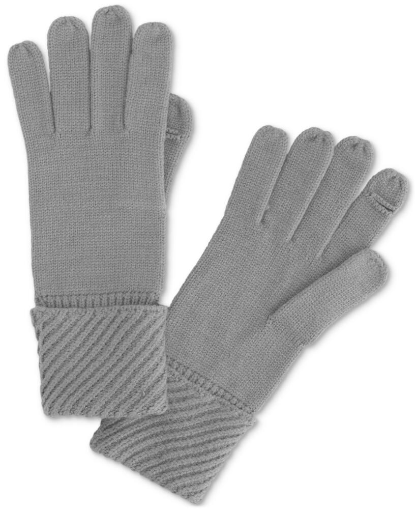 Calvin Klein Chunky Rib Knit Gloves - Heathered Mid Gray Cover